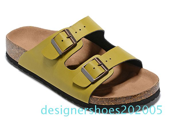 

with orignal shoes box men's flat sandals women casual shoes male two buckle summer beach genuine leather sandal size d05, Black