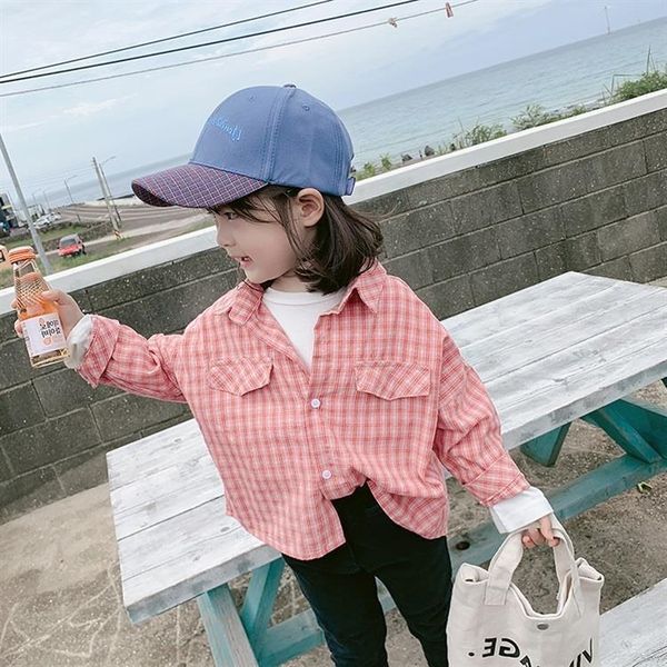 

girl-style plaid all-match girl-style plaid shirt shirt all-match top, White;black