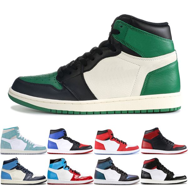

designer mens basketball shoes 1s pine green obsidian unc fearless first class flight phantom turbo green 1 backboard sport sneaker trainers