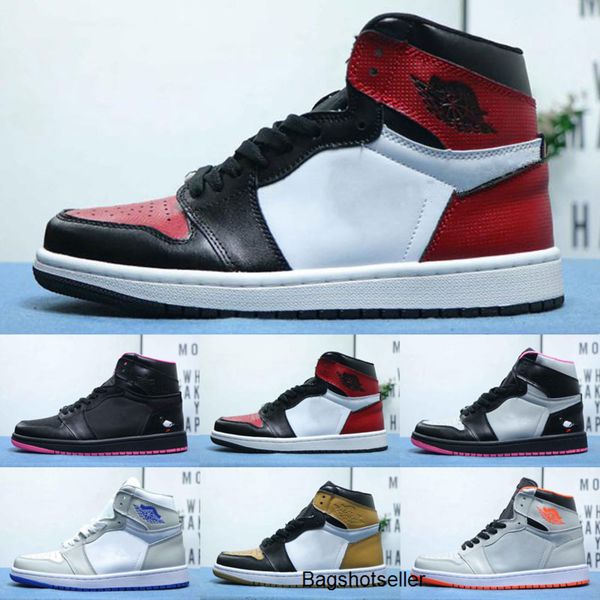 

1 high solefly x green orange union 1s nrg spider retro man chicago crystal unc patent kids basketball shoes for men women, Black