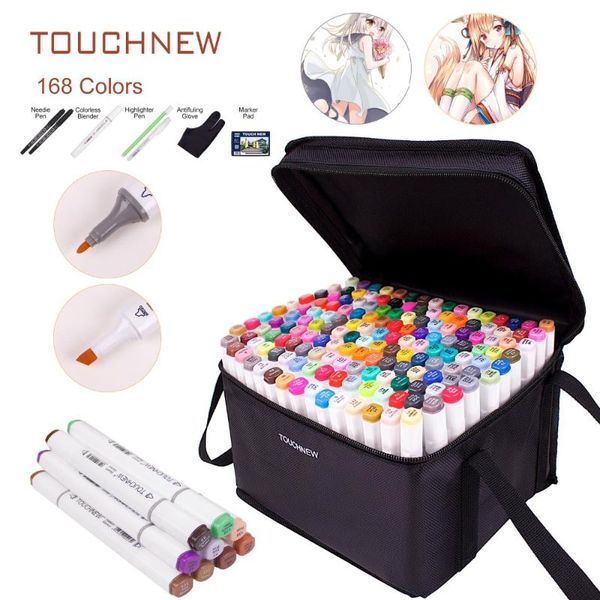 

touchnew 40 60 80 168 colors dual head art marker alcohol based markers sketch pen drawing art set for student manga and design