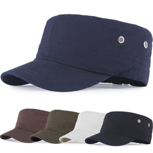 

fashion men solid color flat peaked cap outdoor sun protection baseball hat flat peaked cap outdoor sun protection baseball hat, Blue;gray