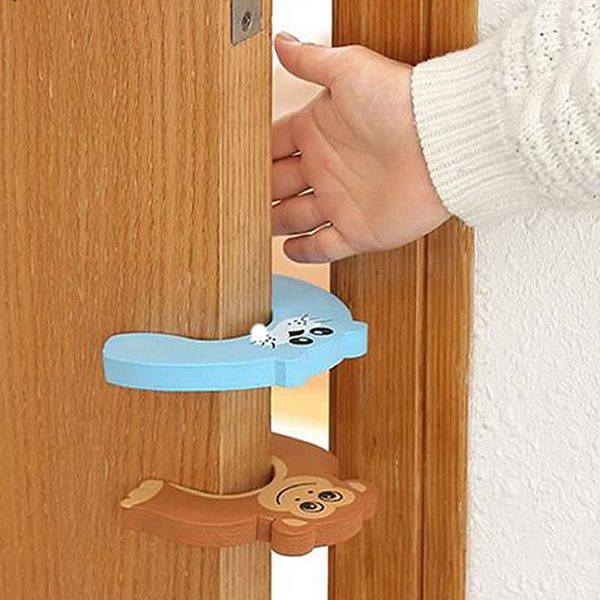 

5pcs/lot silicone doorways gates decorative door ser baby safety care cartoon animal kid children protection