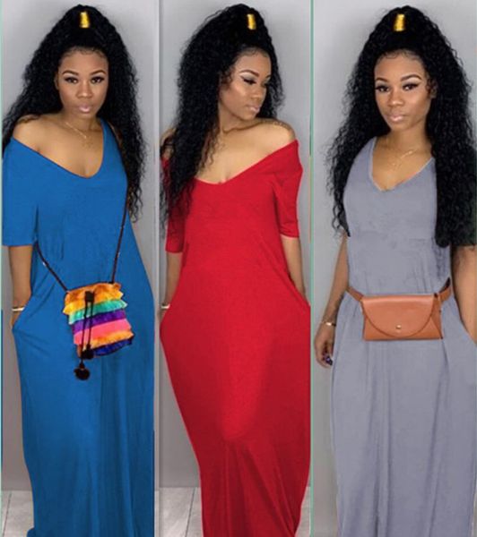 

Brand de igner maxi dre women hort leeve long kirt loo e v neck dre e print letter women pring ummer clothe 985