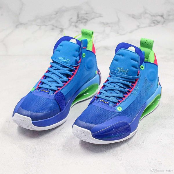 

2020 basketball shoes 34s for mens jumpman xxxiv 34 eclipse blue void chicago men trainer athletic sports sneakers size 40-46, White;red