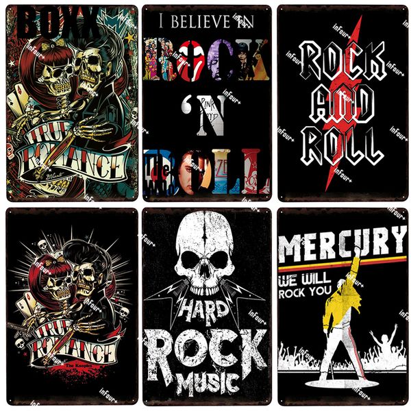 

hard rock music metal plate tin sign plaque vintage store home decor metal sign metal poster home decoration vintage poster