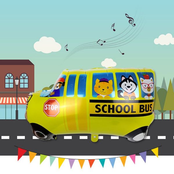 Car Shape Aluminum Film Balloon School Bus Ambulance Excavator