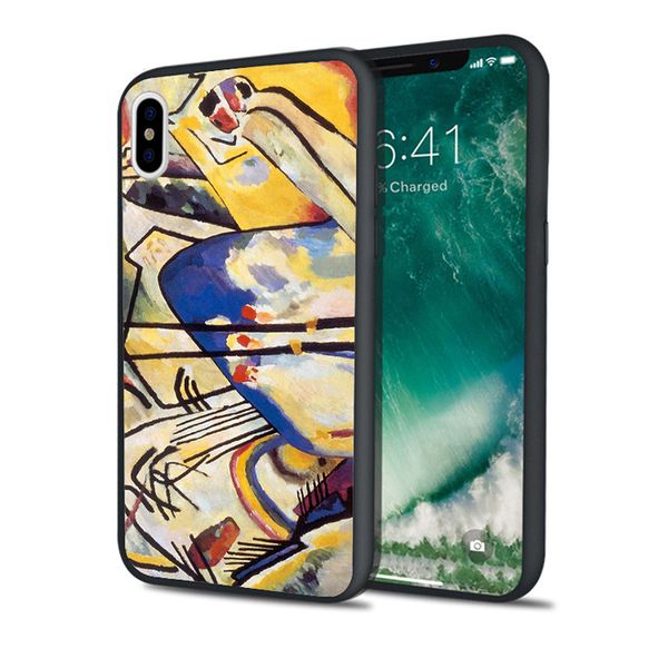 

coque composition painting phone case for iphone 11 pro xs max xr 8 7 6s plus 5s se 5 case soft silicone cover.