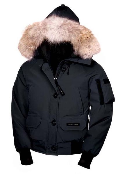 

высокое качество на открытом воздухе канадские женщины дети короткий участок ветрозащитный водонепроницаемый зимой пальто енота большой мехо, Black