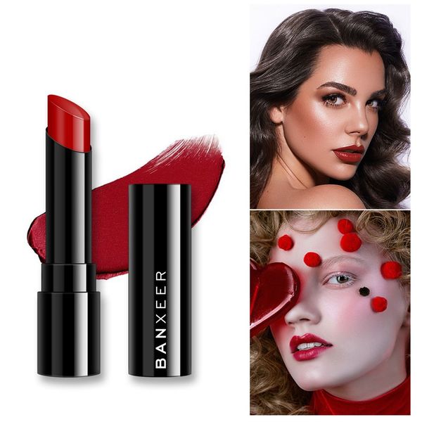 

1pc nude waterproof lipstick matte pumpkin color lipstick matte water-resistant profissional maquillaj yjj1