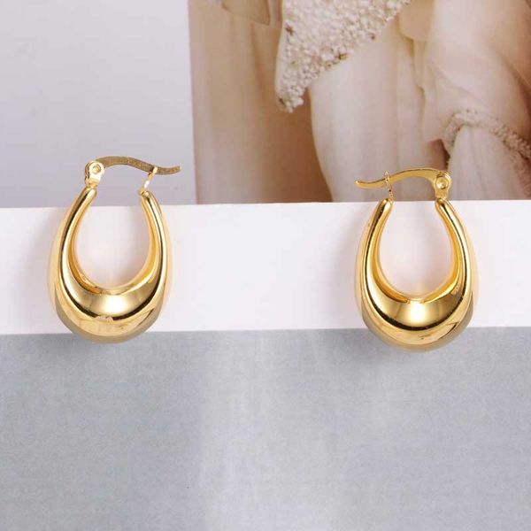 

oufei round earring for women stainless steel drop hoop earring simple fashion unique korean earrings new 2020 wholesale jewelry, Golden;silver