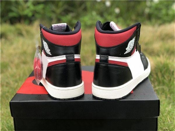 

2020 new arrival 1 og high black gym red men basketball shoes black gym red white sail 555088-061 running sneakers size 7-13