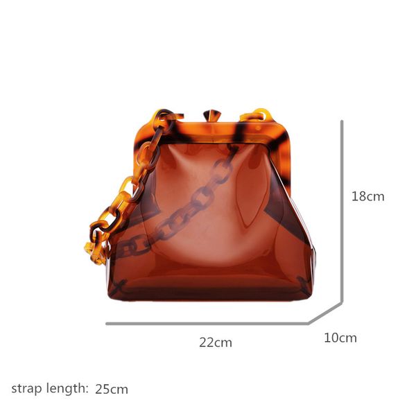 

прозрачная сумка очистить пвх пластиковые ведра сумка акриловые цепи урожай партии женщины сцепления лето плеча сумочку 2018 роскошные сумки