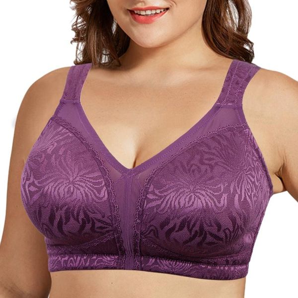 

44c 44d 44e 44f 44g 46c 46d 46e 46f 46g 48c 48d 48e 48f 48g plus size bras full coverage unpadded brassiere minimizer underwear, Red;black