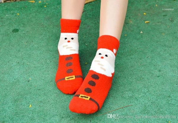 

fashion winter warm stockings donna casual designer mid calf hosiery womens sock with christmas series pattear, Black;white