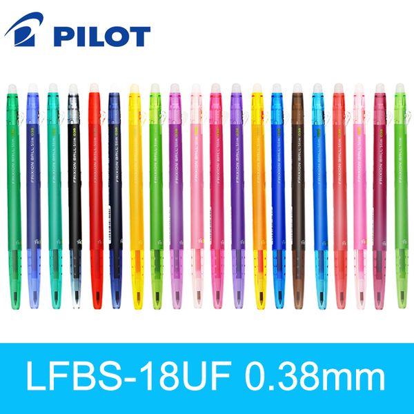 

1pcs japan pilot frixion pen slim erasable gel pen ball point lfbs-18uf 0.38 mm 20 color available