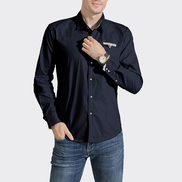 

shirts men dress shirts comfortable clothing camisa masculina fashion men business casual long sleeve turn-down collar, White;black