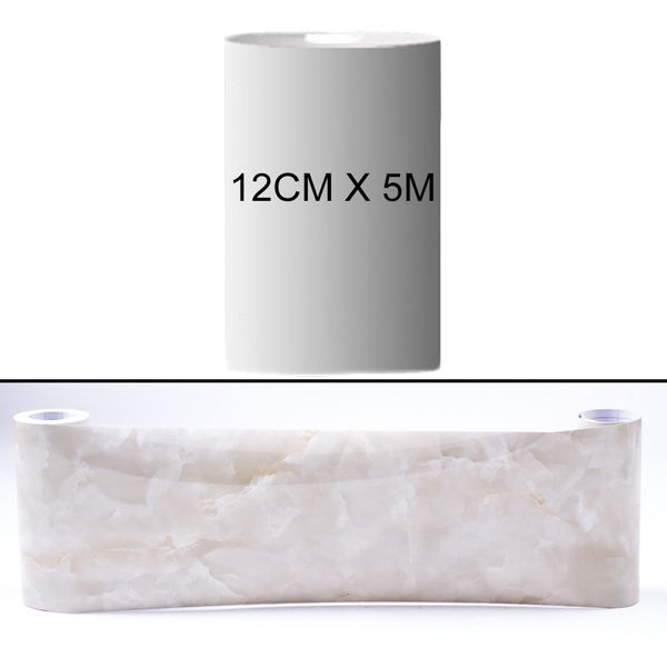

5m self adhesive wall skirting border sticker waterproof paper marble floral