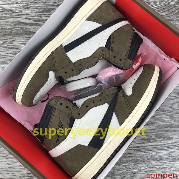 

travis scotts x 1 high og basketball shoes men 2019 new cactus 1s high low mens designer shoes sneakers us 7-12