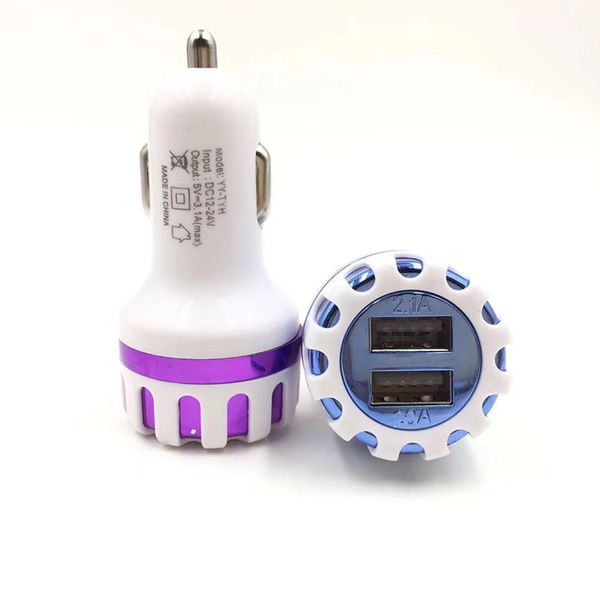 

Dual u b port led light un flower car charger 5v 2 1a 2 port mini plug ab auto charger adaptor for am ung iphone
