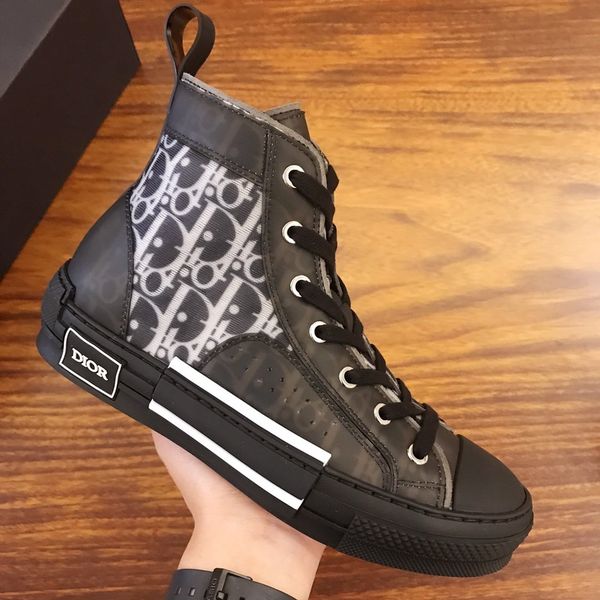 

new style men's and women's luxury casual sports shoes holiday gifts fashion brand autumn and winter design style platform high he, Black