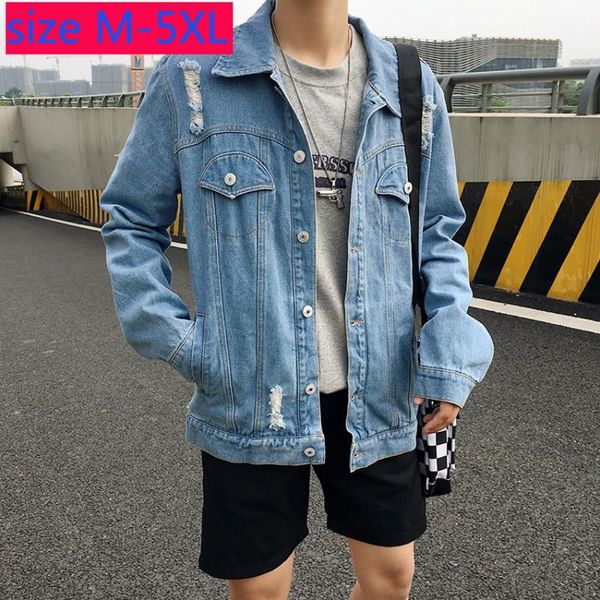 

new arrival fashion denim jacket men spring autumn clothes coat single breasted cotton loose plus size m  xl 2xl 3xl 4xl 5xl, Black;brown