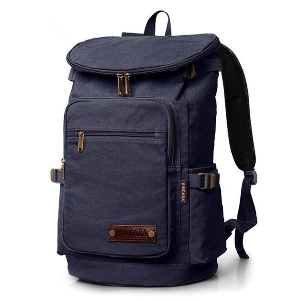 

canvas knapsack men's luggage large capacity backpack travel outdoor rucksack riding duffle bag men lapback pack school bag