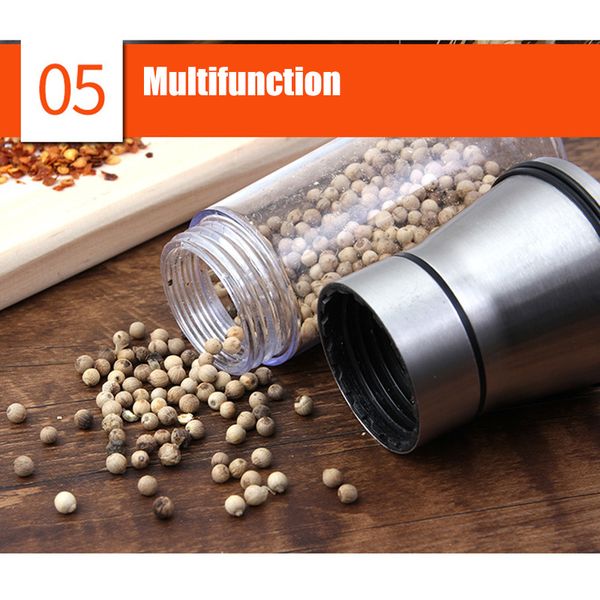 

304 из нержавеющей стали grinder регулируемая грубость peppercorn соль мельница шейкеры hug-предложения