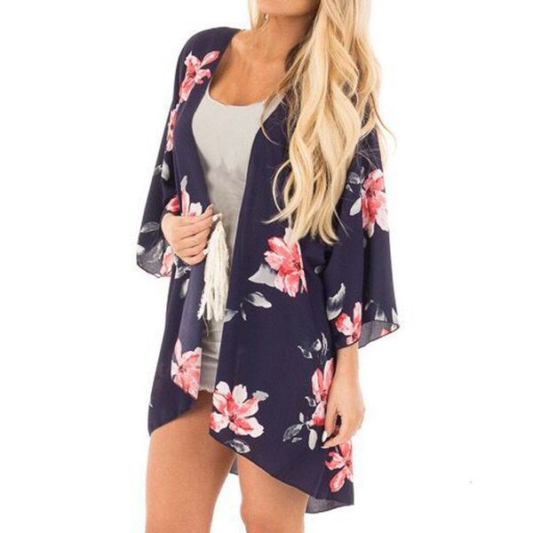 

блуза женщина женщин топы пляж feitong wear cover up tops женщины шифон цветок печати пальто костюм кимоно обложка солнцезащитный воздуха см, White