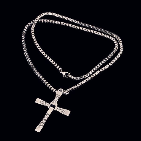 Горячие продажи фильма быстрый и яростный кулон Доминик Toretto Cross мужские ожерелье подвески для мужчин ювелирные изделия хрустальное ожерелье