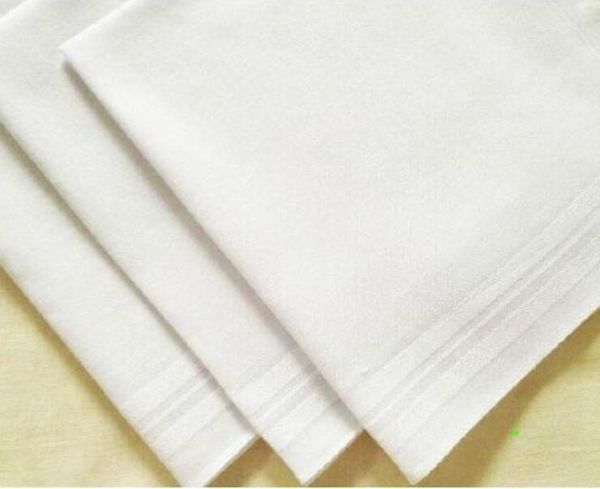 

party 100% cotton male table satin handkerchief towboats square handkerchief whitest 38cm men christmas gift 34cm lxl1257-l, White