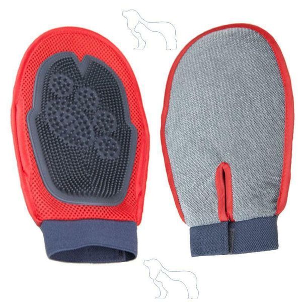 

2 in 1 pet glove dog cat deshedding brush dog bath cleaning grooming comb