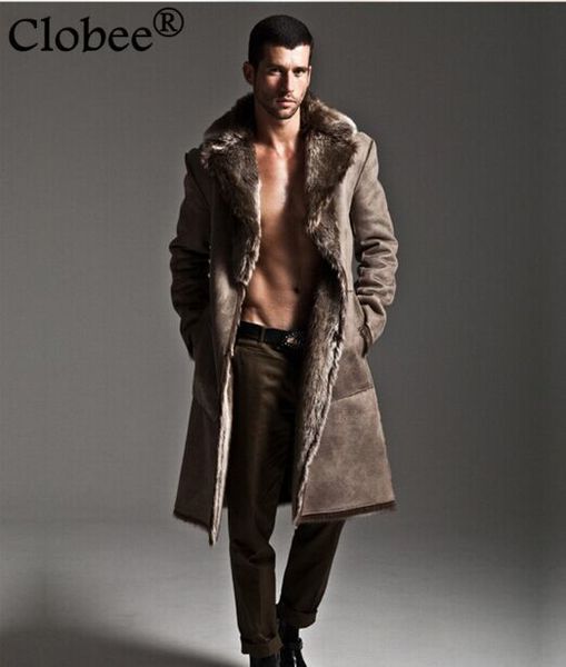 

faux fur coats 2019 winter mens faux fur coats jackets parka windbreaker two ways wear plus size long overcoats s71, Black;brown