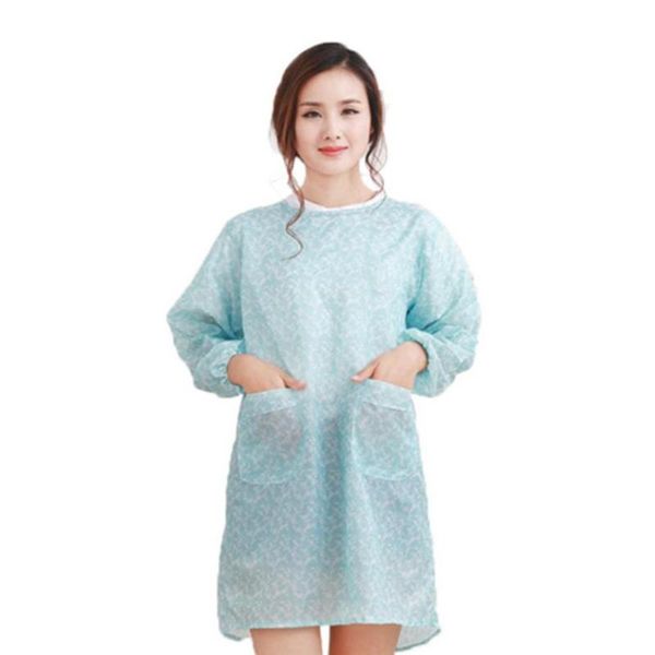 

korean fashion home kitchen long-sleeved apron smock anti-wear waterproof anti-oil overalls
