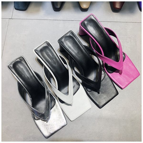 

новый 2020 женщины тапочки слайды площади toe мед пятки сандалии обувь женская летняя открытый пляж вьетнамки слайды обувь, Black