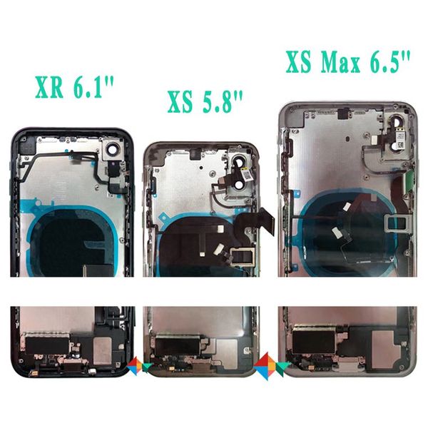 

для iphone х xs макс вернуться средний рама шасси полный узел корпуса крышка батарейного отсека сзади с flex cable + free dhl