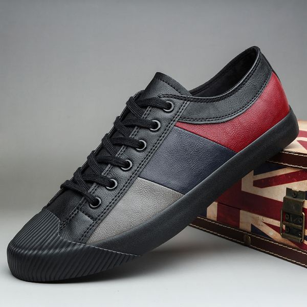 

2020 весна новый горячий мода мужчины обувь скольжение-на кожа повседневная обувь тенденция классные мокасины, Black