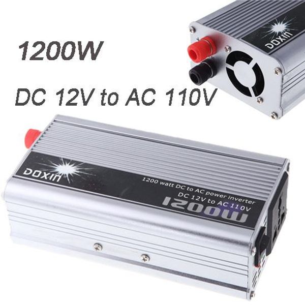 Freeshipping 2016 Emniyet DC 12 V AC 110 V Taşınabilir Araba Power Inverter Şarj Dönüştürücü Trafo Güvenlik Araç Şarj Priz