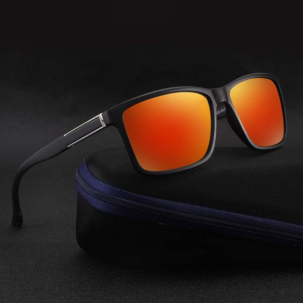 

2018 new square sunglasses men women polarized red mirror sports sun glasses for men driving mens sunglass eyewear goggles gafas, White;black