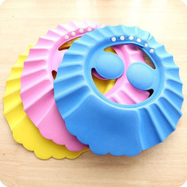

2019 convenient baby shampoo round waterproof baby shower cap for bathinghat drop shipping