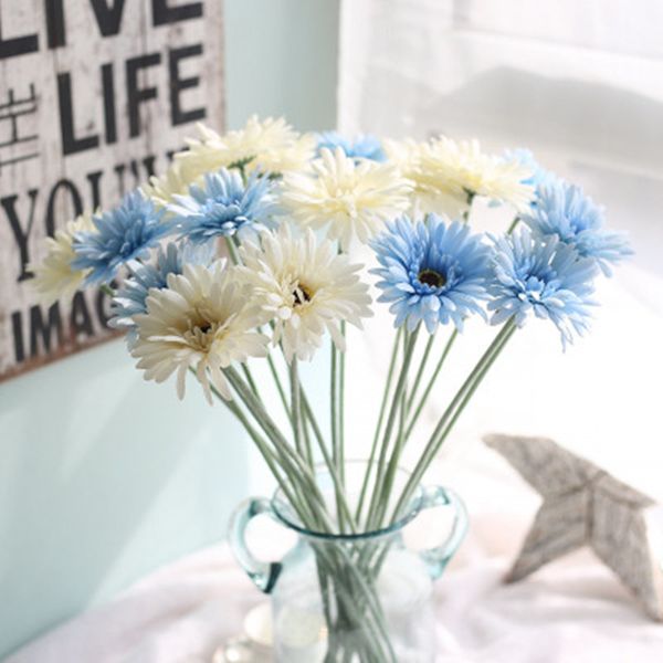 

wedding decorative flower artificial daisy silk flower gerbera fake plants african daisy flowers bouquets for home decoration