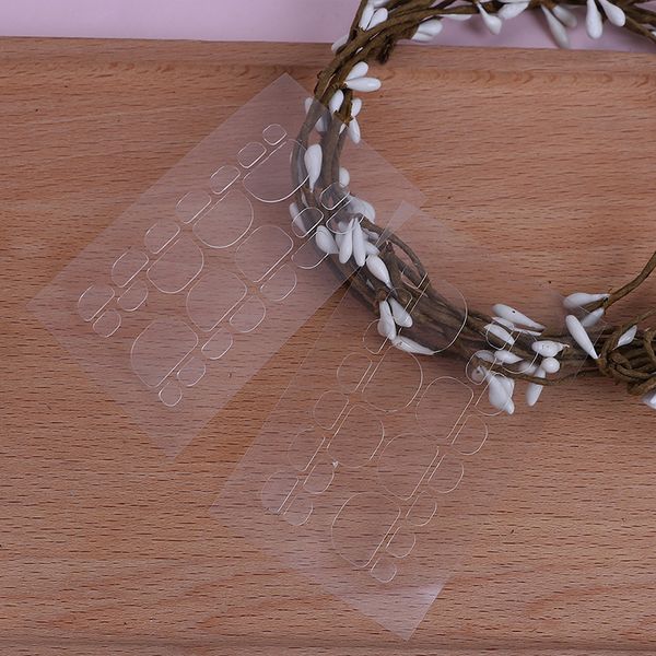 

48pcs/2sheet double sided adhesive glue transparent clear sticker sticky tape for false nail tips nail art tools new arrival, Black