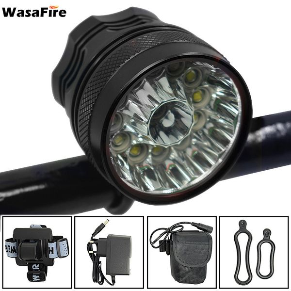 

30000 lumens 13*xml-t6 led bicycle light 2 in 1 headlight cycling led bike head lamp for outdoor night riding