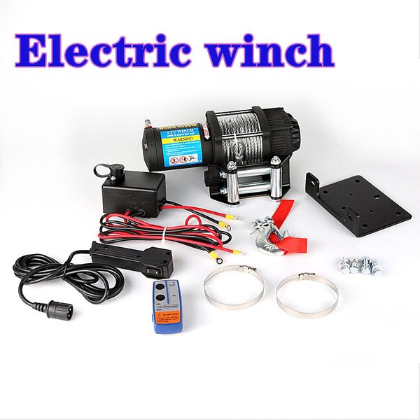 

3000/4000 / 4500lb winch car modified electric winch 24v handle / wireless wire rope atv suv