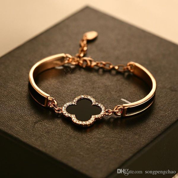 

19 марка дизайн одежды бриллиантовый браслет высокого ранга гальваническим 18k золота лепесток браслет темперамент дамы вечеринка подарок пр, Golden;silver