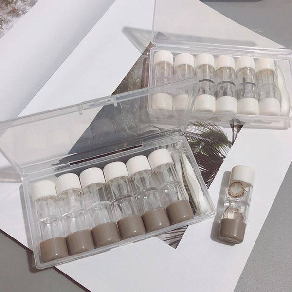 

ins six pack rigid double-head glasses case portable simple beauty pupil companion box contact lens storage box y4001