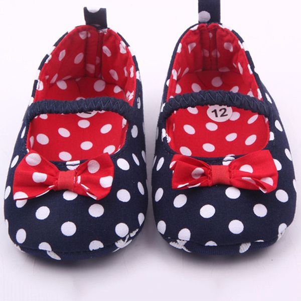 

baby girls first walker sweet soft warm antiskid toddler flower polka crib shoes