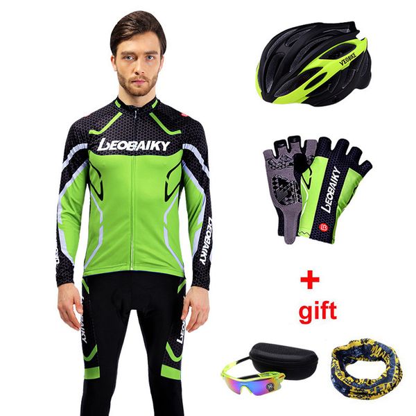 

autumn spring cycling sportswear mens bicycle wear long sleeve cycle clothing mtb jersey cycling set men bike equipment clothes, Black;blue