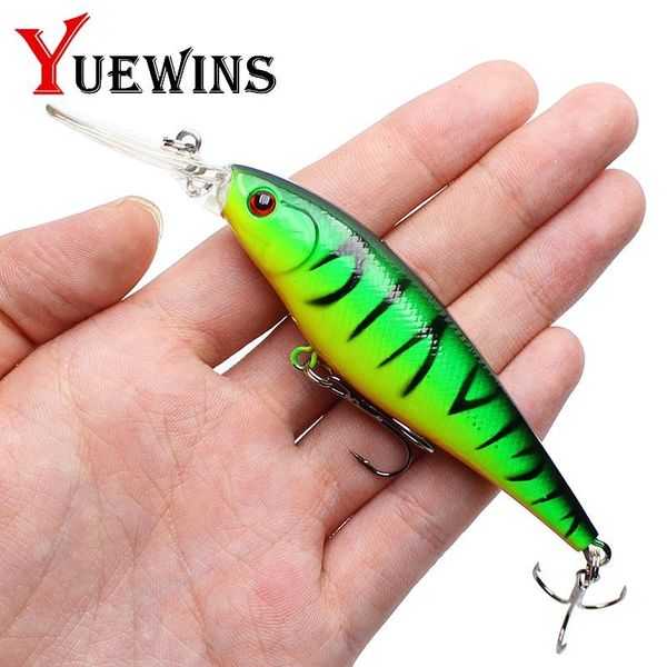 

yuewins 11cm 9.4g hard bait minnow fishing lures wobbler floating 6# treble hook artificial pesca swimbait crankbait qa266a glghs