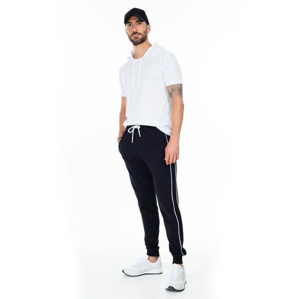 

buratti сторон stripe slim fit sweatpants men «s track suit six 568 r191, Black